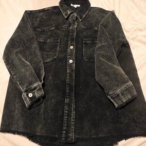 SEWN & SEEN BLACK CORDUROY SHACKET